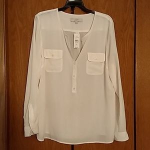 Loft cream blouse